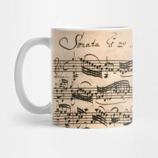 Bach | Original handwritten score by Johann Sebastian Bach Mug